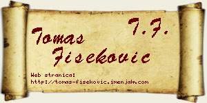 Tomas Fišeković vizit kartica
